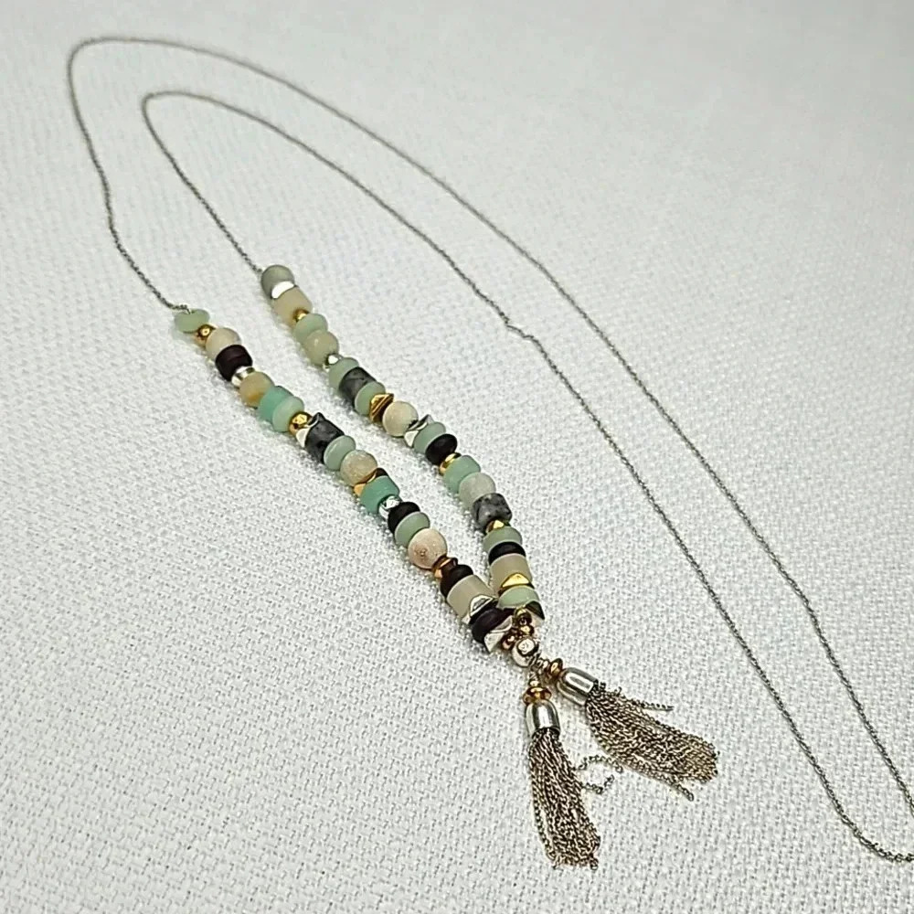 NIB - Retired‎ Stella & Dot Anda Intention Lariat Necklace Balance Beaded Tassel